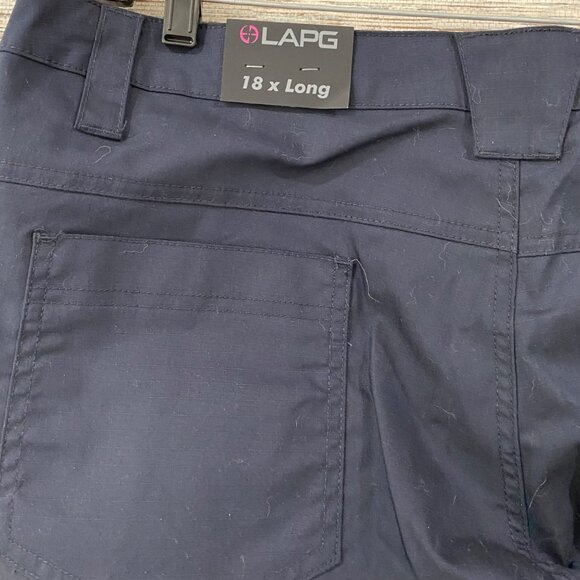 LAPG Mens Tactical Cargo Pants 18X Long Navy Blue Durable Ripstop Fabric - Picture 3 of 11
